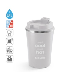 PHELPS CERAMIC. Gobelet de voyage en acier inoxydable avec intérieur en céramique 470 ml