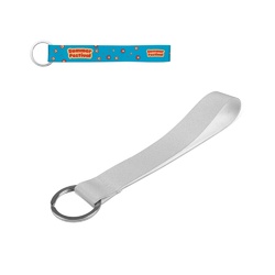 SLOUGH. Lanyard courte pour sublimation en polyester recyclé (100% rPET) avec anneau