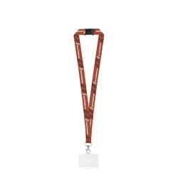 BARNSLEY. Lanyard de sublimation en polyester recyclé (100% rPET) avec mousqueton, fermoir de sécurité et support rigide pour carte