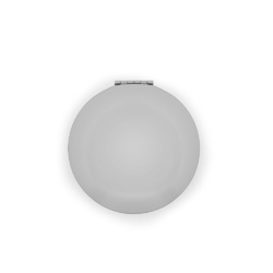 KAYLA. Miroir rond double face en aluminium avec fermeture magnétique