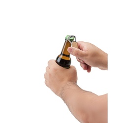 MEEKO. Porte-clés en fer de forme ronde en zinc et bambou