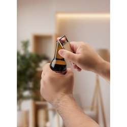 SYLVESTER. Porte-clés rectangulaire en fer avec décapsuleur