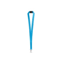 LEEDS. Lanyard en polyester avec fermoir de sécurité