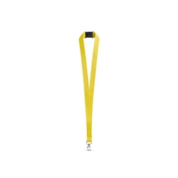 LEEDS. Lanyard en polyester avec fermoir de sécurité