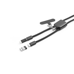 ZEWAIL. Lanière avec support pour smartphone inclus, câble USB-C et divers adaptateurs en ABS recyclé et TPE recyclé