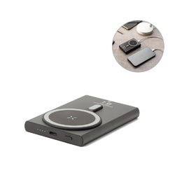 WRIGHT 5. Batterie externe magnétique avec recharge ultra-rapide en aluminium recyclé et ABS recyclé 5 000 mAh