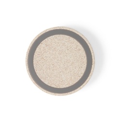 CUVIER. Chargeur sans fil 15W en ABS recyclé (65 % rABS) et fibre de paille de blé (35 %)