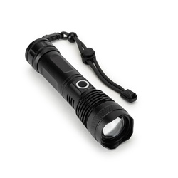 YVIAN. Lampe torche rechargeable de 10 W en aluminium (100% rAL)