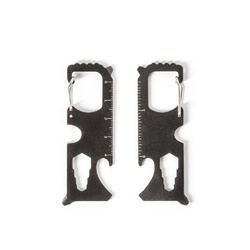 SCREWY. Carte multifonction en acier inoxydable avec 8 fonctions