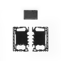 PEEBLES. Carte multifonction en acier inoxydable avec 20 fonctions