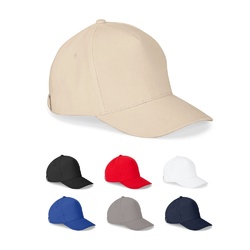 ASHTON. Casquette 100 % coton (260 g/m²) à 5 panneaux