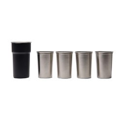 VINGA Set de 4 tasses 250ml en acier inoxydable RCS Parks