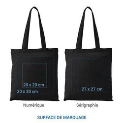 Cabas coton PARIS 155 - Noir