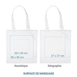 Cabas coton PARIS 155 - Blanc