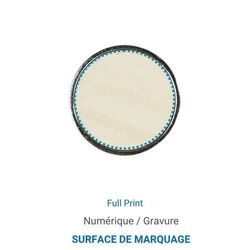 Pin's ROND Bois 25 mm Argent - France
