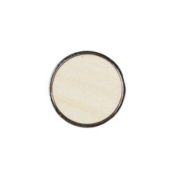 Pin's ROND Bois 25 mm - France - Gris Argent