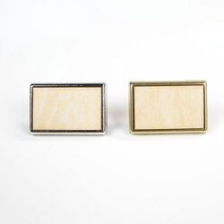 Pin's RECTANGLE Bois - France - Gris Argent