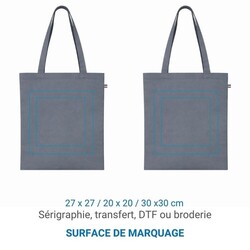 Sac coton ALEX 140g - Bleu Clair - made in France