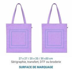 Sac coton ALEX 140g - Bleu Clair - made in France