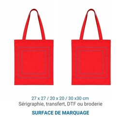 Sac coton ALEX 140g - Bleu Clair - made in France