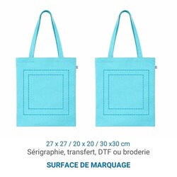 Sac coton ALEX 140g - Bleu Clair - made in France