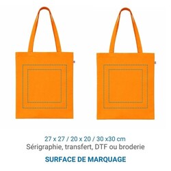 Sac coton ALEX 140g - Bleu Clair - made in France