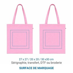 Sac coton ALEX 140g - Bleu Clair - made in France