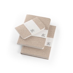 TEAPAD SOFT. Bloc-notes A6 avec couverture souple fabriquée à partir de déchets de feuilles de thé (65%)