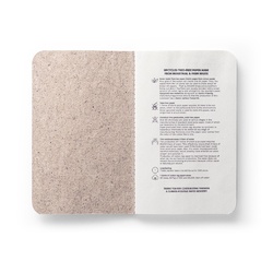 TEAPAD SOFT. Bloc-notes A6 avec couverture souple fabriquée à partir de déchets de feuilles de thé (65%)