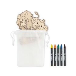 THEZOO Suspensions à colorier en bois