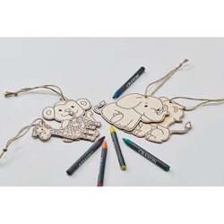 THEZOO Suspensions à colorier en bois