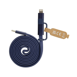 Câble magnétique 60W 2 en 1 Arc en PET RCS