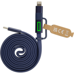 Câble magnétique 60W 2 en 1 Arc en PET RCS