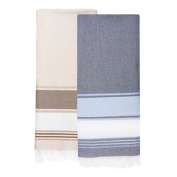 Fouta serviette polycoton recyclé 470g MARINA