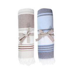 Fouta serviette polycoton recyclé 470g MARINA