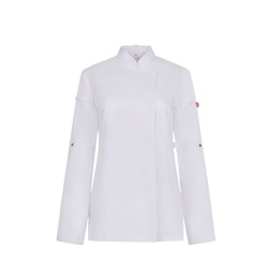 VL THOTH. Veste de cuisine pour femme (190 g/m²) en coton (35 %) et polyester recyclé (65 %)
