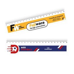 REGLE SUR-MESURE EN PMMA EP. 2mm DIM.20,5x4,5 cm (100 cm2 MAXI)