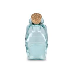 Bouteille en verre recyclé InSideOut Square ReuuZ avec bouchon en liège 1 L