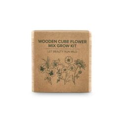Ensemble de jardinières en bois FSC - Mélange de fleurs