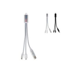 Câble de recharge 2 en 1 USB-A/C vers USB-C et Lightning en aluminium