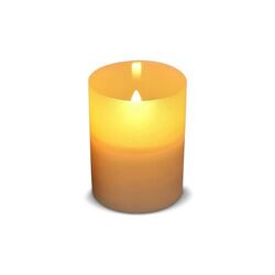 Bougie rechargeable à l'huile de cire et LED Nyelle dans un verre