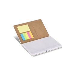 Carnet Olmo à couverture rigide en PU A5 avec notes autocollantes