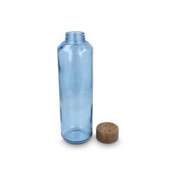 Bouteille d'eau en verre recyclé InSideOut ReuuZ avec bouchon en bois 650 ml