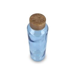 Bouteille d'eau en verre recyclé InSideOut ReuuZ avec bouchon en bois 650 ml