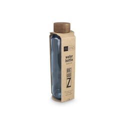 Bouteille d'eau en verre recyclé InSideOut ReuuZ avec bouchon en bois 650 ml