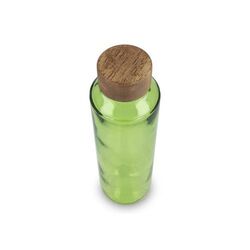 Bouteille d'eau en verre recyclé InSideOut ReuuZ avec bouchon en bois 650 ml