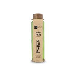 Bouteille d'eau en verre recyclé InSideOut ReuuZ avec bouchon en bois 650 ml