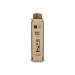 Bouteille d'eau en verre recyclé InSideOut ReuuZ avec bouchon en bois 650 ml