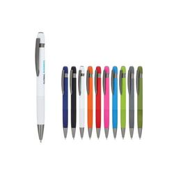 Stylo à bille en aluminium Toulouse Softtouch