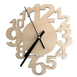 Horloge Made in France - Carré Contre plaqué bois